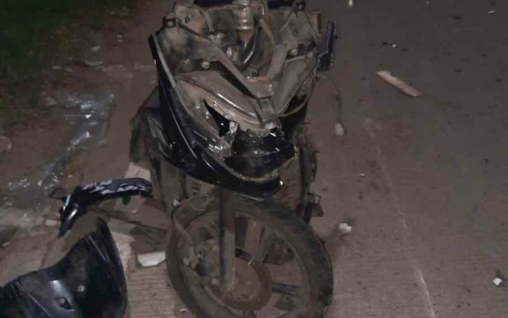 Kendaraan Yamaha Mio Soul korban tabrak lari di Jalan Raya Banten Lama