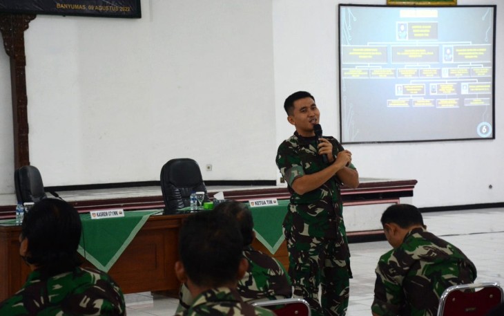 Prajurit Wijayakusuma saat menerima sosialisasi 