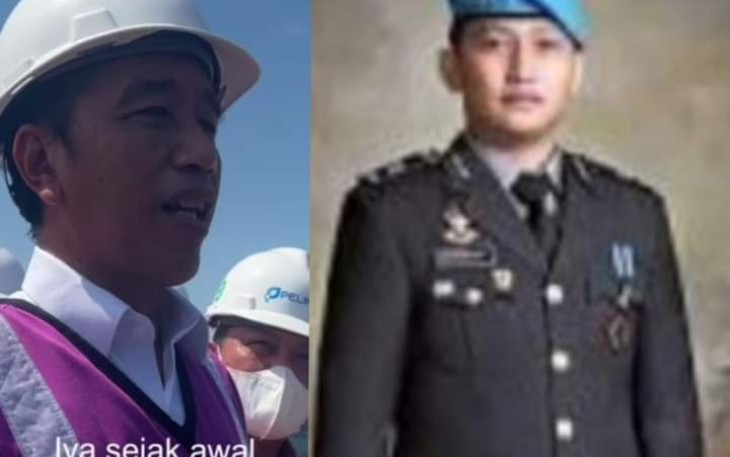 Ilustrasi presiden Jokowi dan Brigadir Joshua