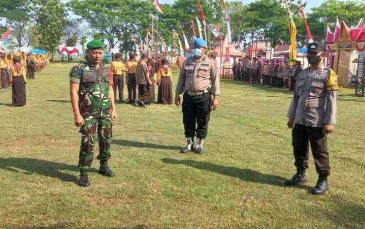 Sertu Murtono saat acara persami Pramuka Kwarcab Ngawi