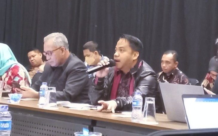 Kadiv Yankumham Andi Taletting Langi saat memberikan sambutan dalam pembahasan rapat Pokja III di Surabaya 