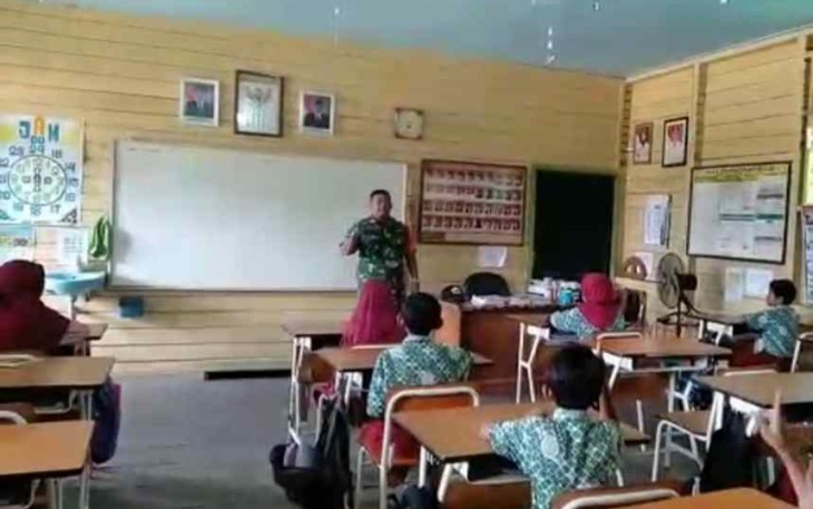 Manunggal pendidikan sasar siswa SDN 034 desa Sangkuliman