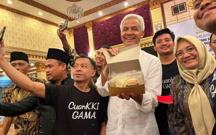 Ganjar Pranowo saat temu kangen Kagama di hotel Horison Pandeglang 