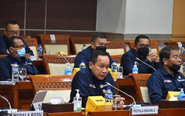 Rapat dengar pendapat Bakamla RI dengan anggota Komisi 1 DPR RI