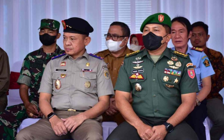 Kasrem 091/ASN saat menghadiri Peringatan HUT UU No.5 Tahun 1960 