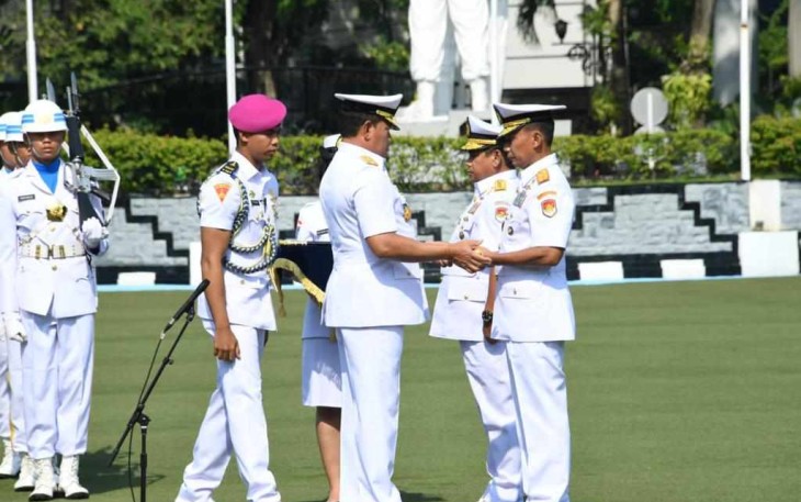 Kasal Laksamana TNI Yudo Margono saat sertijab Pangkoarmada RI di Jakarta 