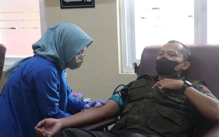 Donor darah prajurit Kodim 0807/Tulungagung 