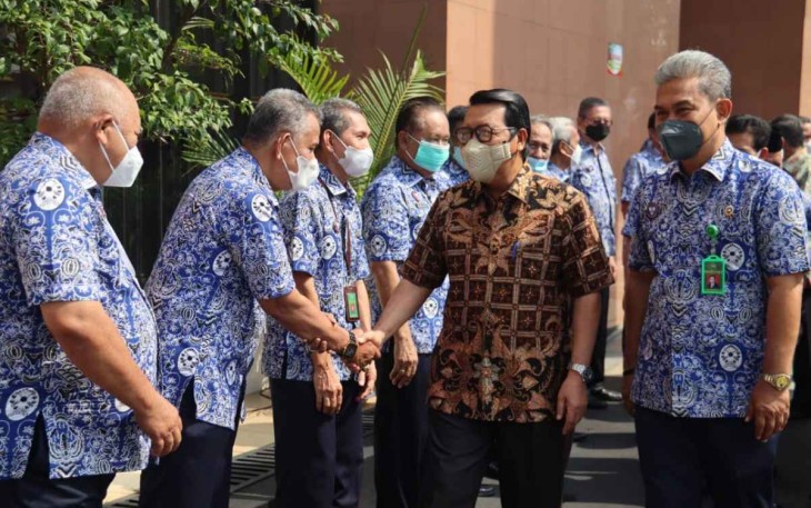 Ketua MA Prof Dr Syarifuddin saat menghadiri pertemuan Mahkamah Agung se-ASEAN di Bandung. Senin (3/10) 