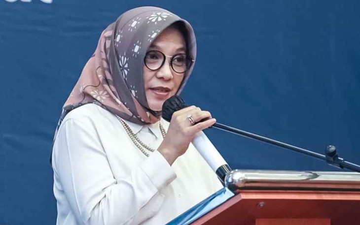 Deputy Kewirausahaan KemenkopUKM Siti Azizah saat menutup workshop PKN di Surabaya. Kamis (6/10) 