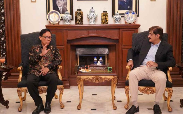 Chief Minister Sind menerima Konsul Jenderal RI Karachi dr June Kuncoro Hadiningrat, Sabtu (8/10)