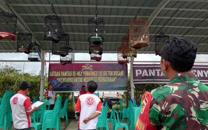 Lomba burung berkicau Satgas Yonarmed 19/105 Trk Bogani
