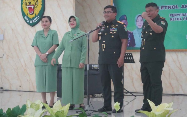 Danrem 064/MY Brigjen TNI Tatang Subarna saat memberikan pengarahan prajuritnya di Kodim 0602/Serang