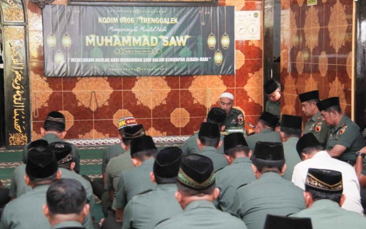 Maulid nabi Muhammad SAW di Kodim 0806/Trenggalek 
