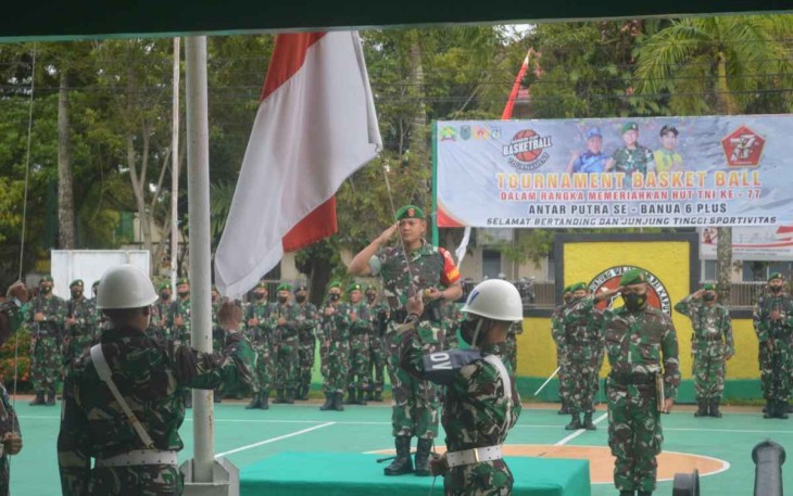 Upacara bendera di Kodim 1001/HSU-BLG 