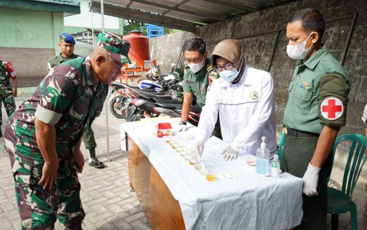 Test urine prajurit Korem 081/DSJ