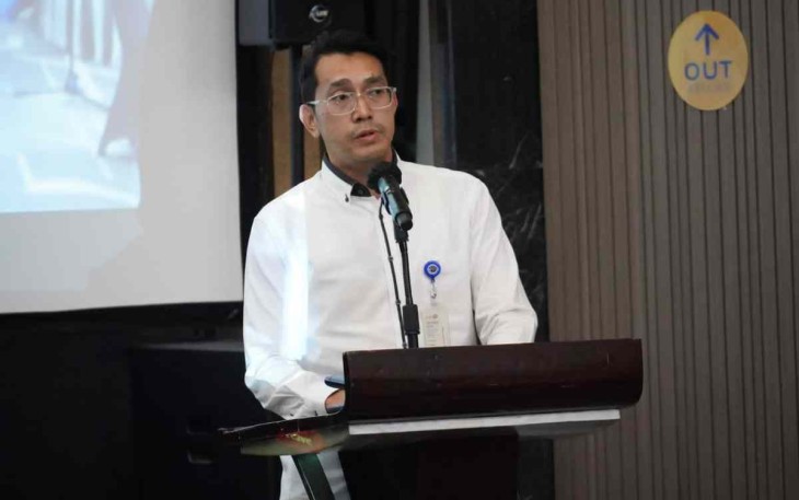 Endy Irawan saat membuka sosialisasi peraturan perundang-undangan perhubungan darat di Yogyakarta 