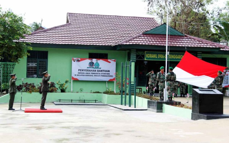Upacara bendera hari Sumpah Pemuda Ke-94 di Kodim 0906/Kkr