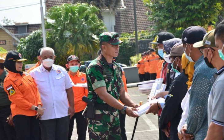 Danrem 083/BDJ Kolonel Inf M.I Gogor A.A saat apel Kesiapsiagaan bencana di Kota Batu Malang