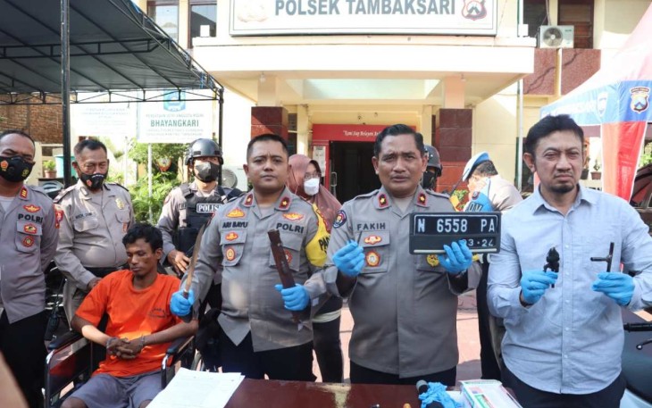 Polrestabes Surabaya gelar konferensi pers penangkapan pelaku curanmor 