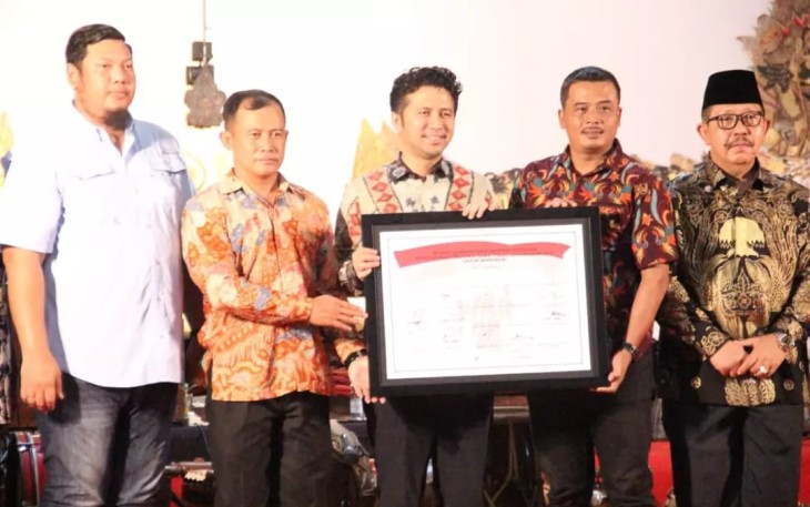 Danrem 081/DSJ Kolonel Inf Deni Rejeki saat Deklarasi Jatim Bersih Narkoba
