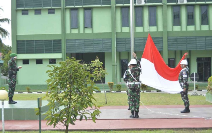Upacara bendera di Kodim 0906/Kkr