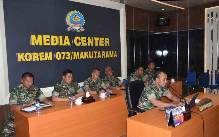 Danrem 073/Mkt mengikuti pelatihan jehumasan secara daring