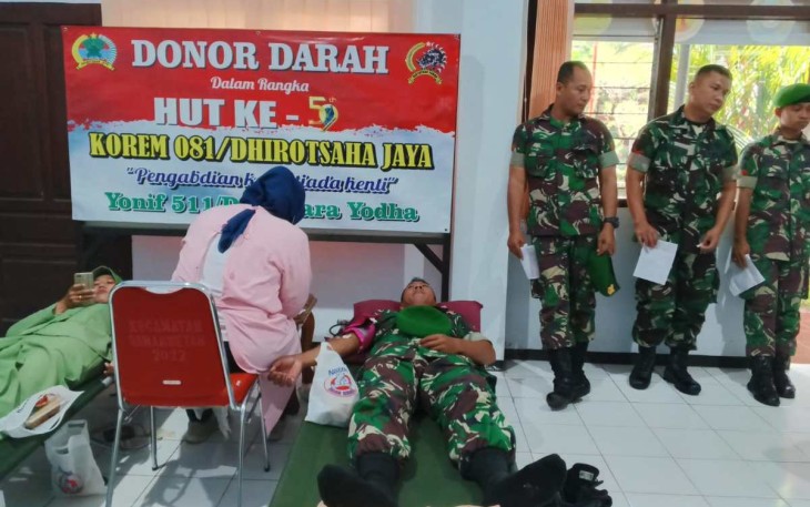 Donor darah Yonif 511/DY Blitar
