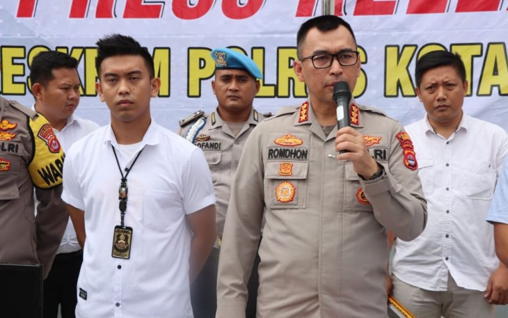 Kapolresta Tangerang Kombes Pol Raden Romdhon saat memberikan keterangan pers, Kamis (8/12)