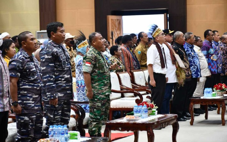 Danrem 181/PVT Brigjen TNI Wawan Erawan saat penyambutan PJ Gubernur Papua Barat Daya 