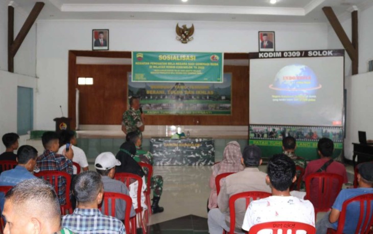 Sosialisasi bela negara generasi muda di Kodim 0309/Solok