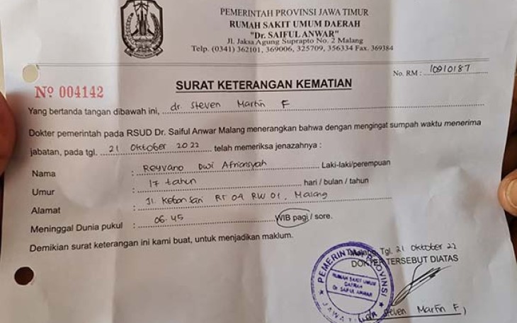 Surat Keterangan Kematian