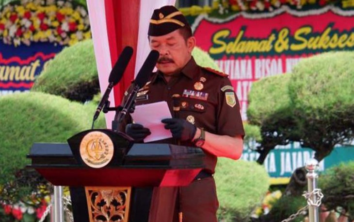 Jaksa Agung ST Burhanuddin saat memberikan amanat pada Penutupan Pendidikan dan Pelatihan Pembentukan Jaksa (PPPJ) Angkatan LXXIX (79) Gelombang II Tahun 2022, Rabu 14 Desember 2022.