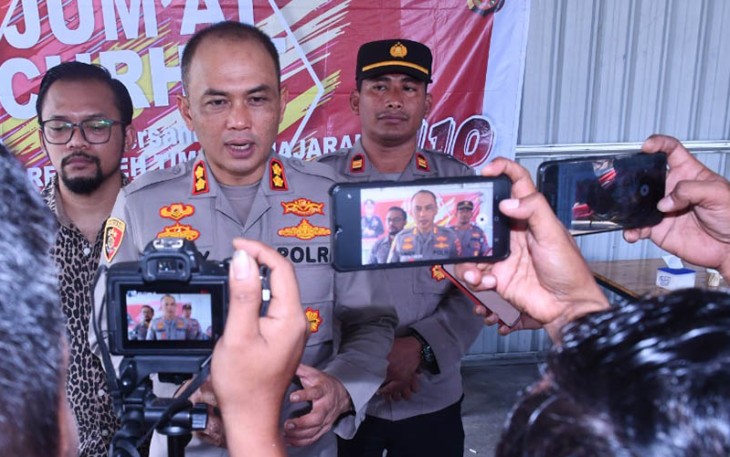 Kapolres Aceh Timur AKBP Andy Rahmansyah, S.I.K., saat diwawancarai awak media, Jumat (25/11/2022).