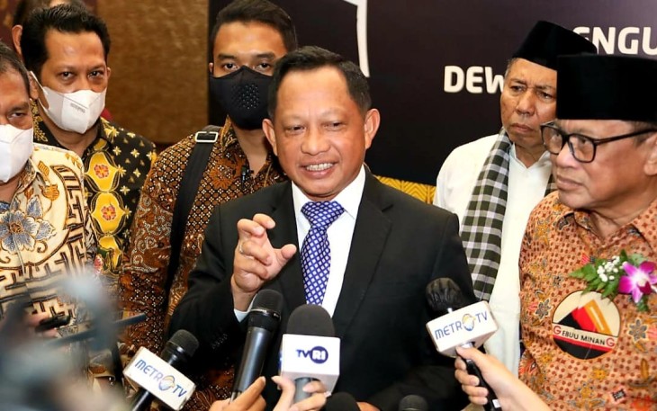 Mendagri Tito Karnavian di Hotel Mulia Senayan, Jakarta, Minggu (18/9/2022).