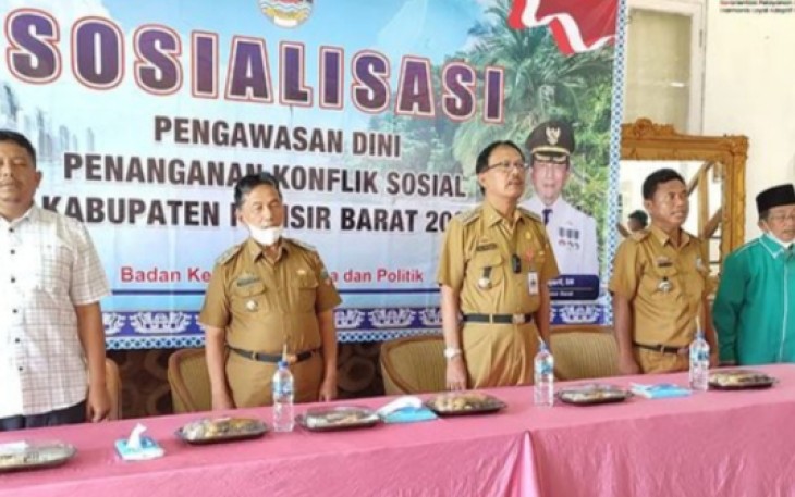 Pemkab Pesibar saat Gelar Sosialisasi Kewaspadaan