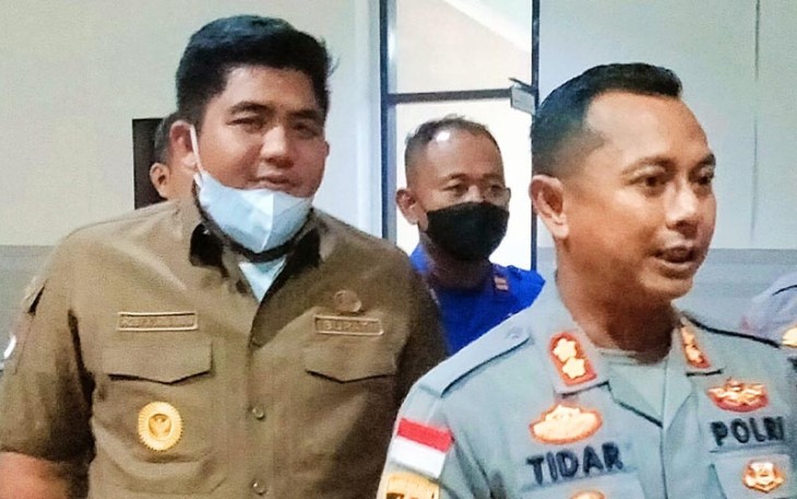 Bupati Roby dan Kapolres Bintan usai Rapat Koordinasi Lintas Sektoral