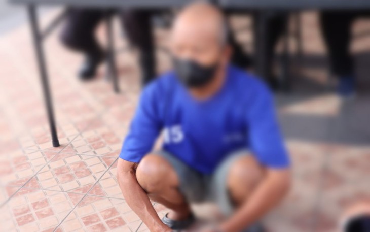 Tersangka saat diamankan