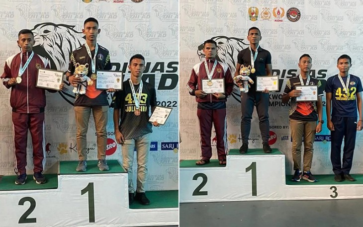 Atlet Taekwondo Tajimalela saat Naik Podium dalam Kejuaraan Piala Kadisjasad Cup