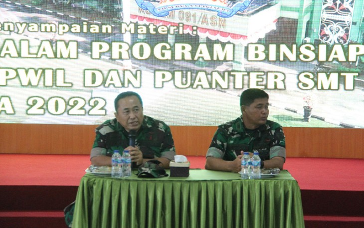 Kodim 0906/Kutai Kartanegara saat Gelar Binsiap Apwil dan Puanter