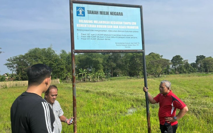 Kakanwil Banten saat Tinjau Lahan Pembangunan Gedung Kantor Imigrasi Serang yang Baru
