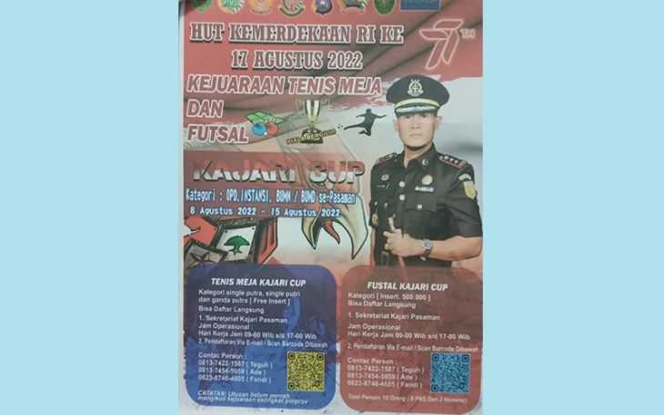 Kejari Pasaman Gelar Turnamen Tenis Meja dan Futsal