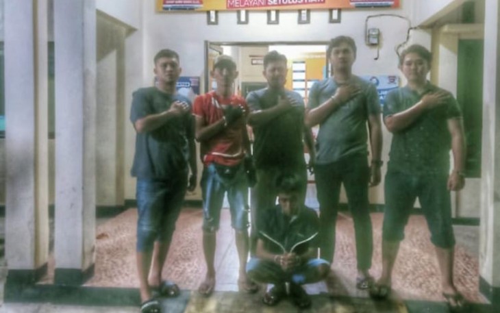 Terduga Pelaku saat Diamankan polisi