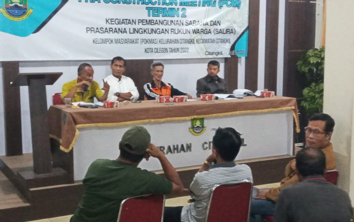 Rapat Pokmas Kelurahan Citangkil di Aula Kelurahan Citangkil kecamatan Citangkil Kota Cilegon pada Jum’at, (29/07/2022).