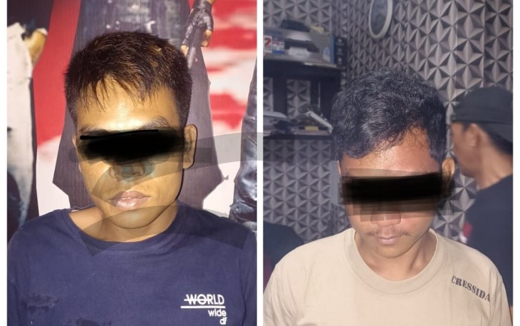 Dua orang pelaku saat diamankan