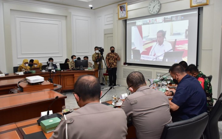Presiden RI Beri Arahan ke Forkopimda secara virtual