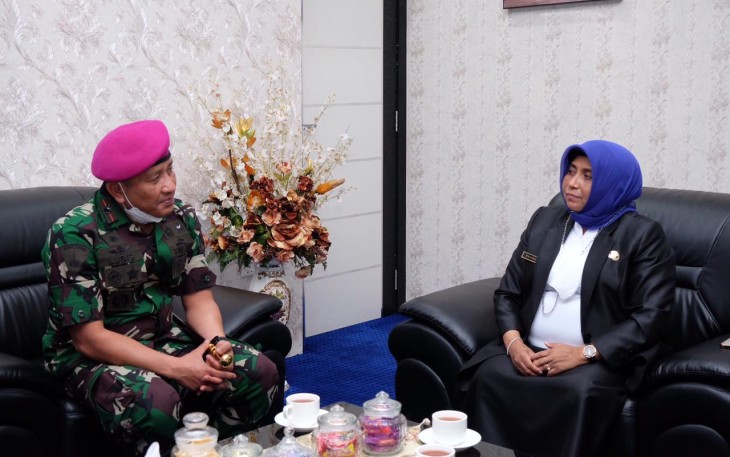 Komandan Yonmarhanlan IV saat Sambangi Kantor Walikota Tanjungpinang