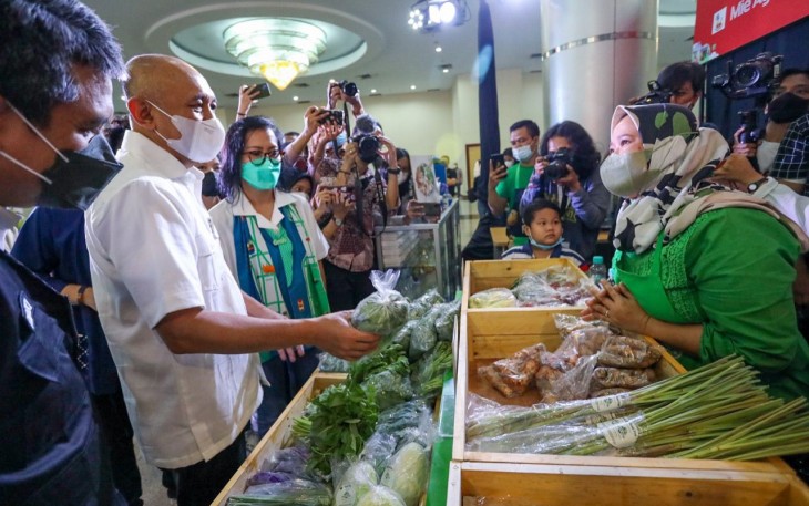 MenKopUKM Teten Masduki dalam acara Kopdar UMKM Nasional di Smesco Indonesia, Jakarta, Jumat (26/8).