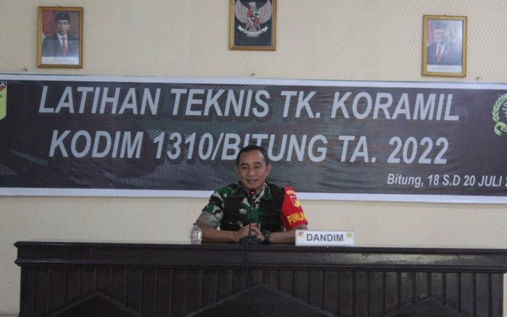 Dandim 1310/Bitung saat memberikan arahan