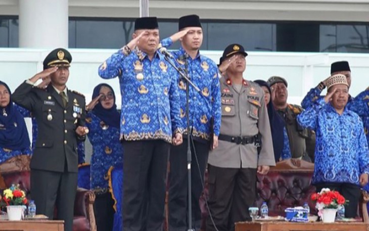 Pemkab Pesibar saat Gelar Upacara Hari Pahlawan Tahun 2022 dan HUT Korpri ke-51