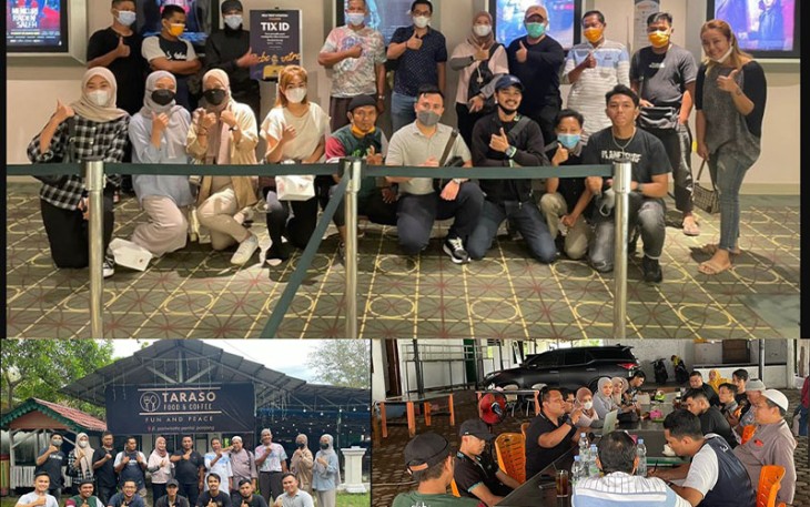 Eks Napiter saat Silaturahmi dan Nobar "Sayap-Sayap Patah" Bersama Kasatgaswil Bengkulu Densus 88 AT Polri